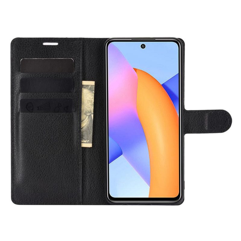 Etui Folio Honor 10X Lite Biały Czarny Klasyczny Liczi Etui Ochronne