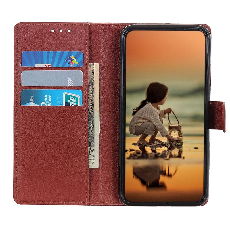 Etui Folio Moto E20 / E30 / E40 Tradycyjnie Liczi Etui Ochronne