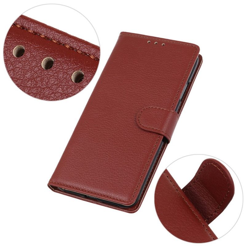 Etui Folio Moto E20 / E30 / E40 Tradycyjnie Liczi Etui Ochronne