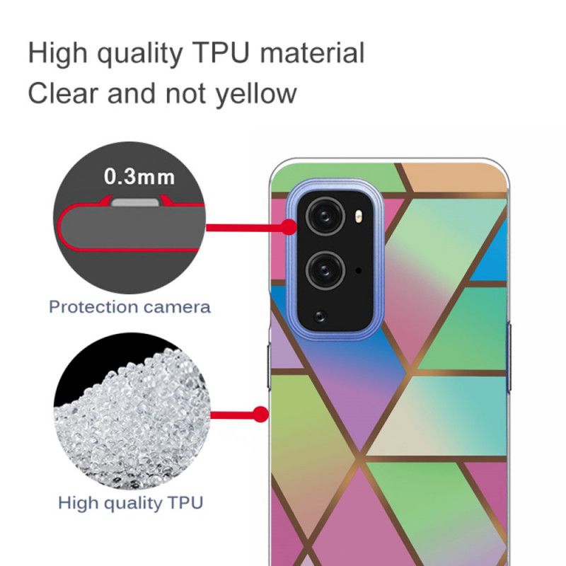 Etui OnePlus 9 Pro Biały Czarny Geometryczny Marmur Etui Ochronne