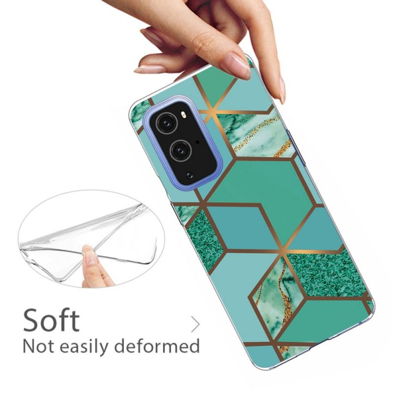 Etui OnePlus 9 Pro Biały Czarny Geometryczny Marmur Etui Ochronne