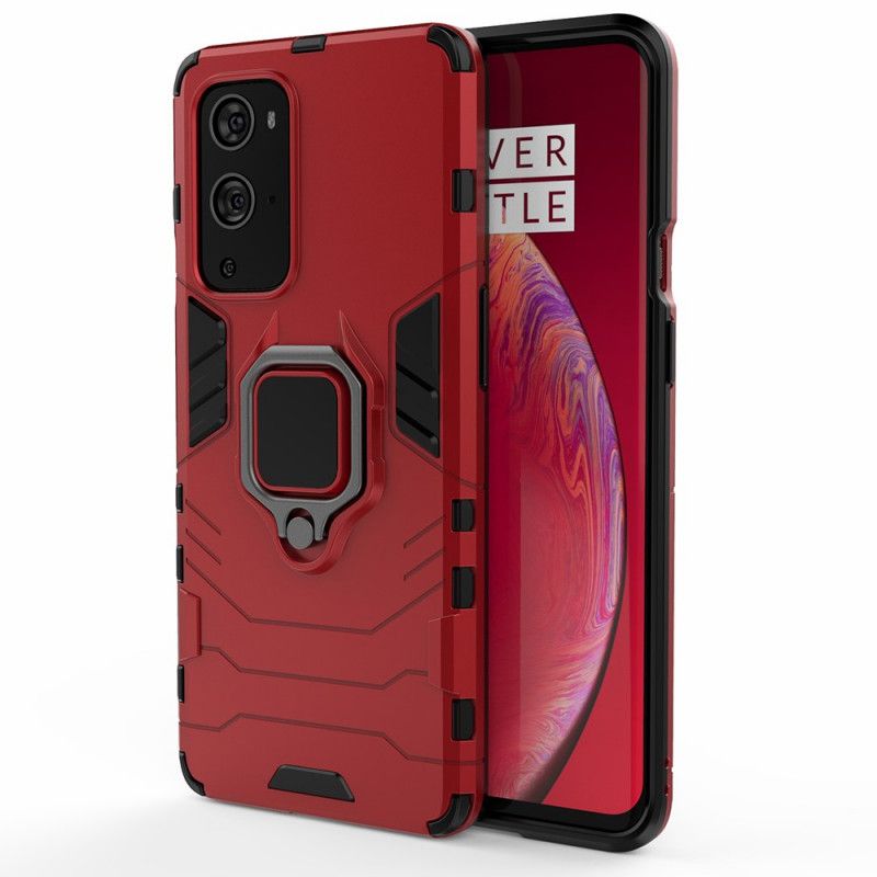 Etui OnePlus 9 Pro Czerwony Czarny Pierścień Oporowy