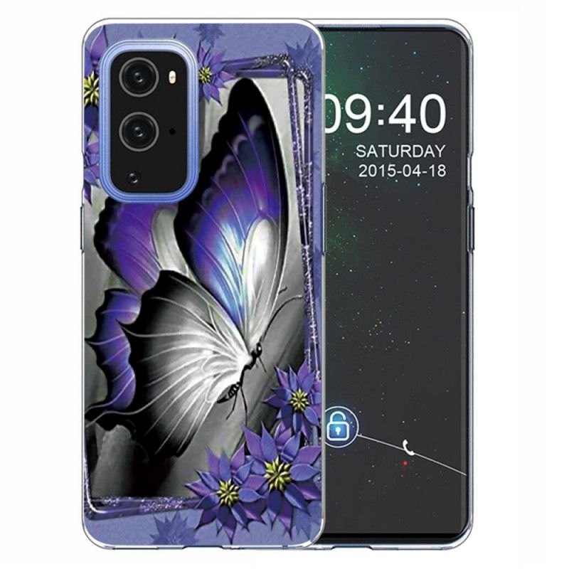 Etui OnePlus 9 Pro Fioletowy Różowy Motyle Motyle