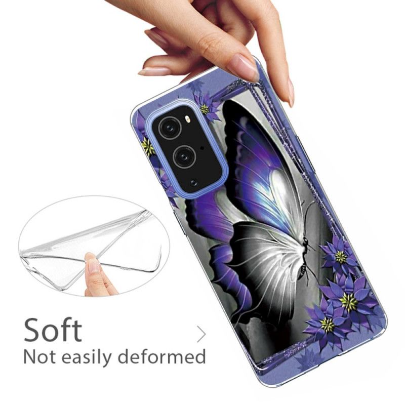Etui OnePlus 9 Pro Fioletowy Różowy Motyle Motyle