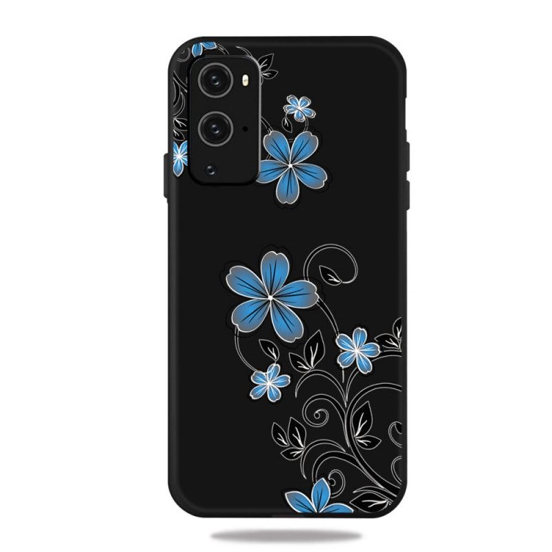 Etui OnePlus 9 Pro Niebieskie Kwiaty Etui Ochronne
