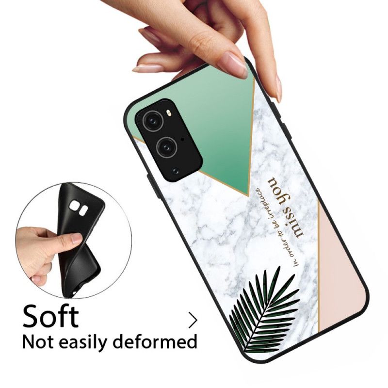 Etui OnePlus 9 Pro Różowy Biały Stylizowany Marmur