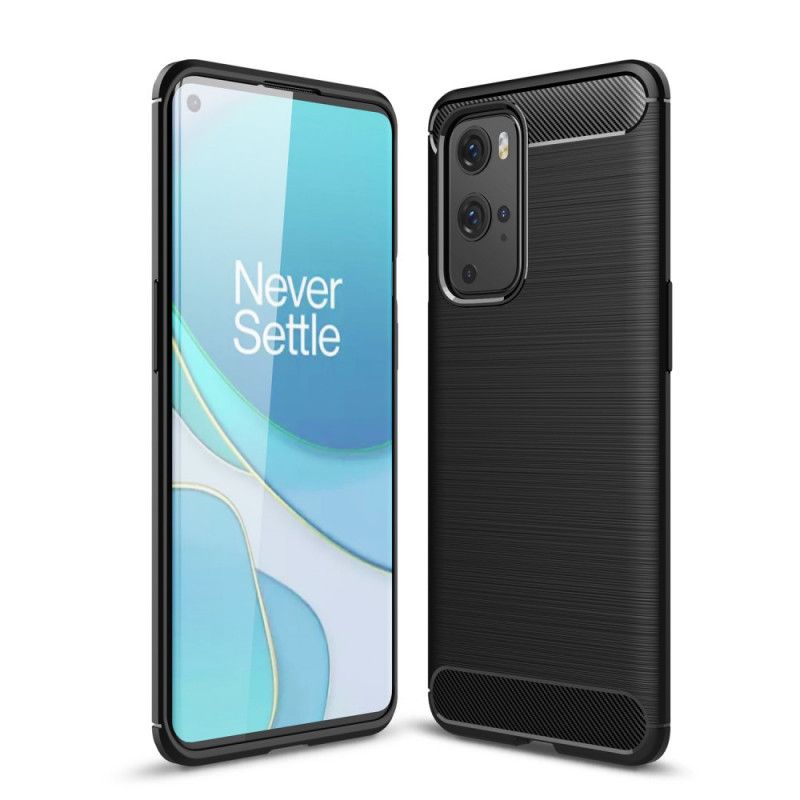 Futerały OnePlus 9 Pro Czerwony Czarny Etui na Telefon Szczotkowane Włókno Węglowe