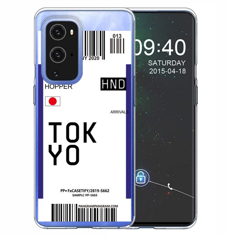 Futerały OnePlus 9 Pro Granatowy Czarny Karta Pokładowa Tokio