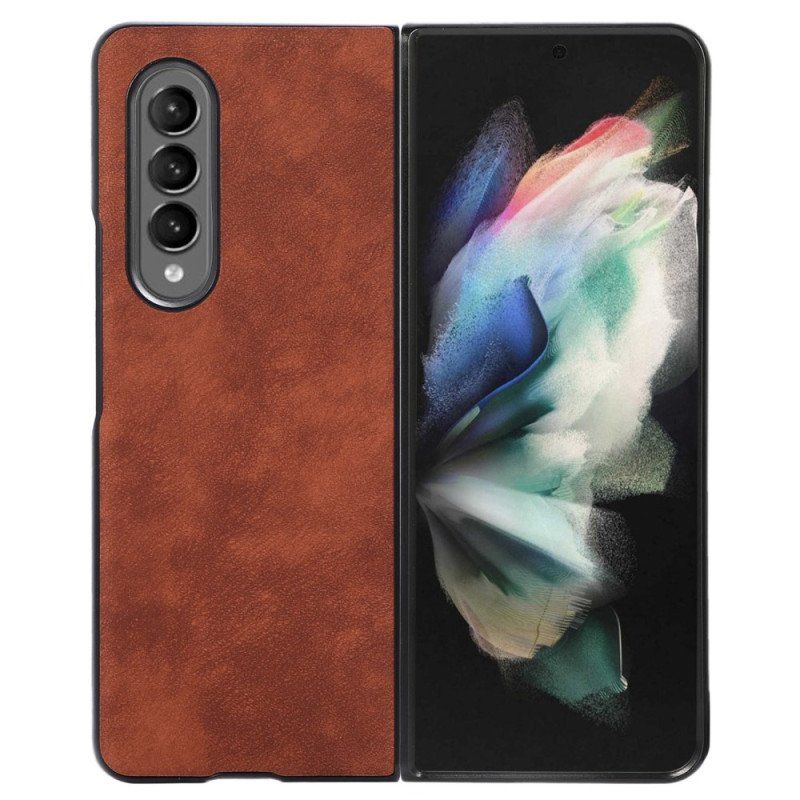 Etui do Samsung Galaxy Z Fold 4 Tekstura Skóry Ze Sztucznej Skóry