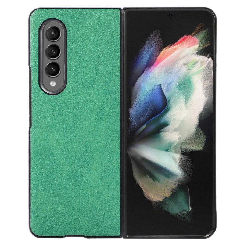 Futerały do Samsung Galaxy Z Fold 4 Dwukolorowa Sztuczna Skóra Teksturowana