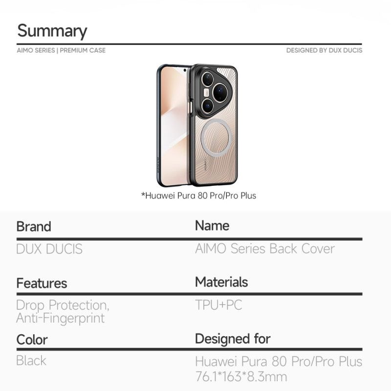 Etui Do Huawei Pura 80 Pro Magsafe Aimo Series Dux Ducis