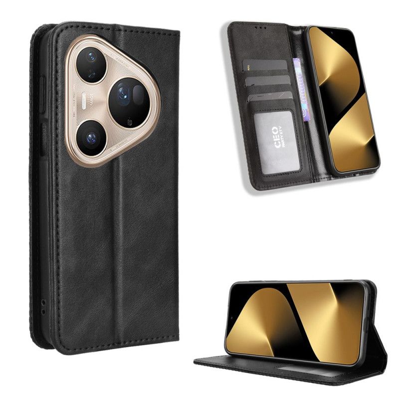 Flip Kotelot Huawei Pura 80 Pro Obramowanie W Stylu Vintage Etui Ochronne