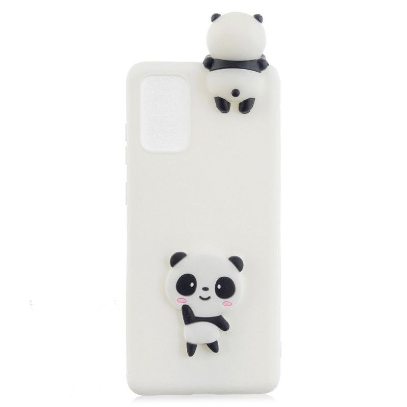 Etui Samsung Galaxy A41 Biały Czarny Panda 3D Etui Ochronne