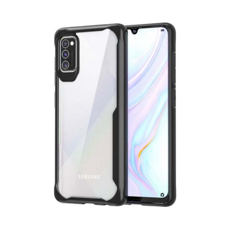 Etui Samsung Galaxy A41 Czerwony Czarny Hybrydowa Silikonowa Konstrukcja Obręczy Etui Ochronne