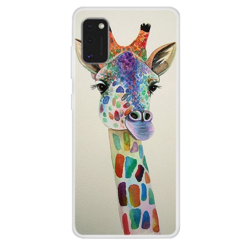 Etui Samsung Galaxy A41 Kolorowa Żyrafa