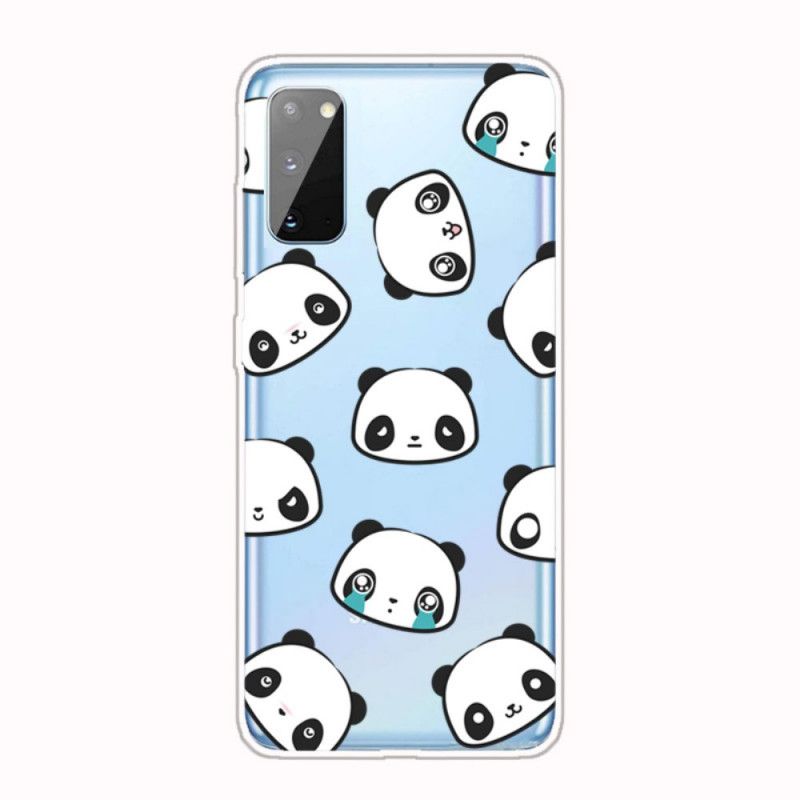 Etui Samsung Galaxy A41 Przezroczyste Sentymentalne Pandy