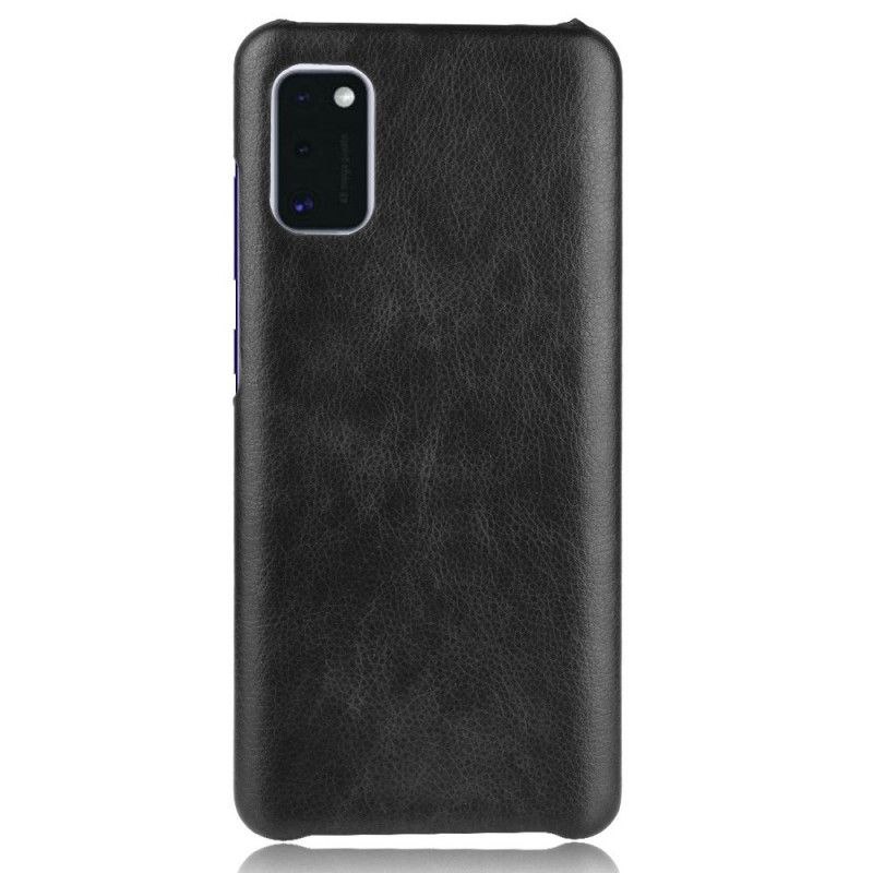 Etui Samsung Galaxy A41 Szary Czarny Efekt Skóry Lychee Performance Etui Ochronne