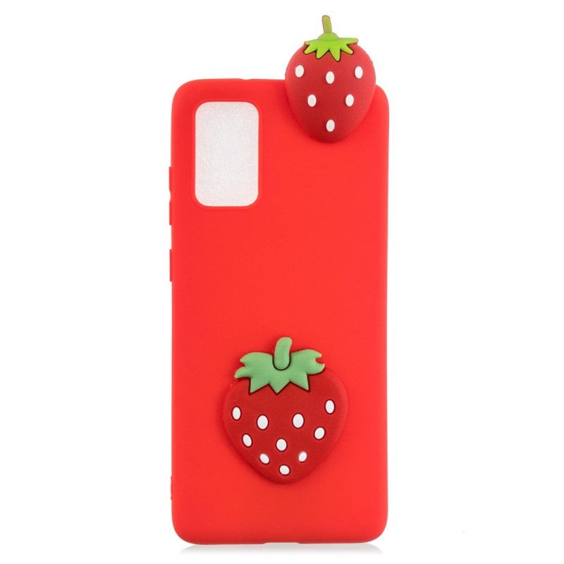 Etui Samsung Galaxy A41 Truskawka 3D Etui Ochronne