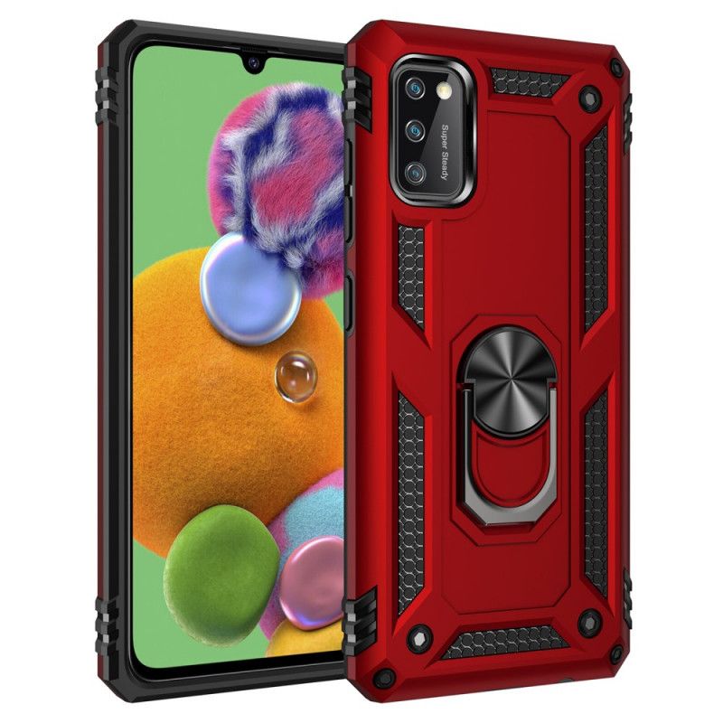 Etui Samsung Galaxy A41 Zielony Czerwony Pierścień Premium Etui Ochronne