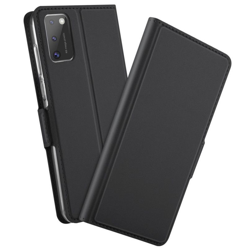 Flip Kotelot Samsung Galaxy A41 Granatowy Czarny Efekt Skóry Premium