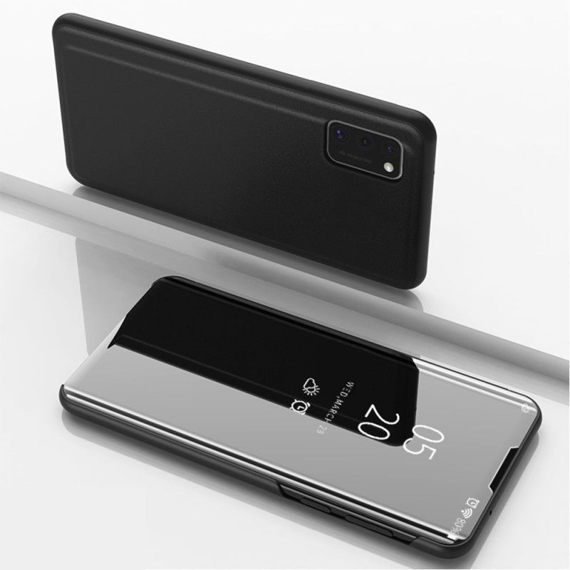 Flip Kotelot Samsung Galaxy A41 Granatowy Czarny Lustro
