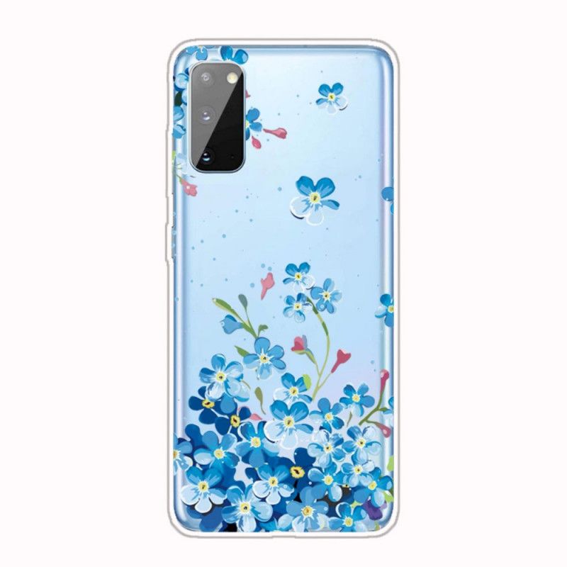 Futerały Samsung Galaxy A41 Etui na Telefon Niebieskie Kwiaty