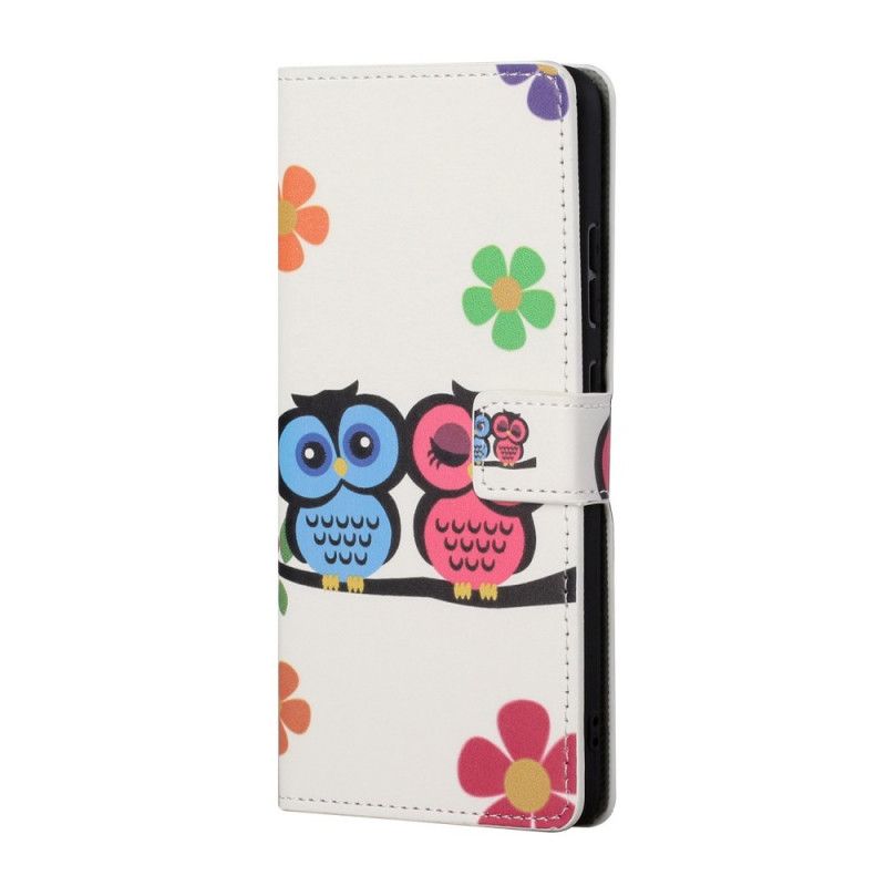 Etui Folio Samsung Galaxy S21 5G Kilka Sów Etui Ochronne