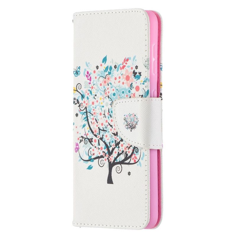 Etui Folio Samsung Galaxy S21 5G Kwitnące Drzewo Etui Ochronne