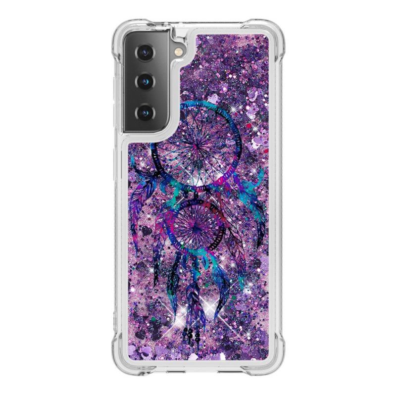 Etui Samsung Galaxy S21 5G Brokatowy Łapacz Snów Etui Ochronne