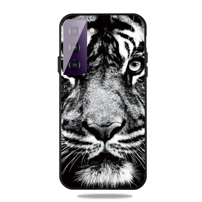 Etui Samsung Galaxy S21 5G Czarno-Biały Tygrys