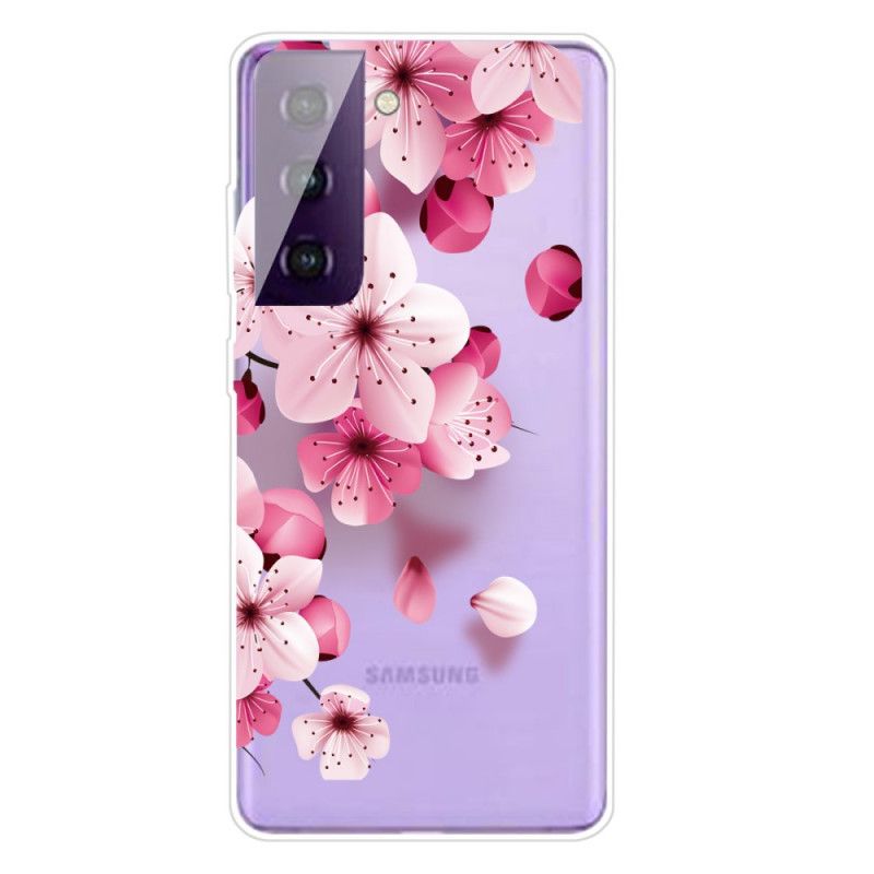 Etui Samsung Galaxy S21 5G Małe Różowe Kwiaty
