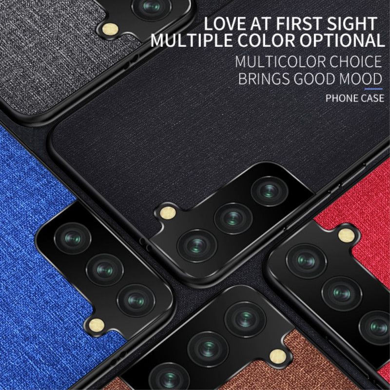 Etui Samsung Galaxy S21 5G Szary Czarny Tekstura Tkaniny Etui Ochronne