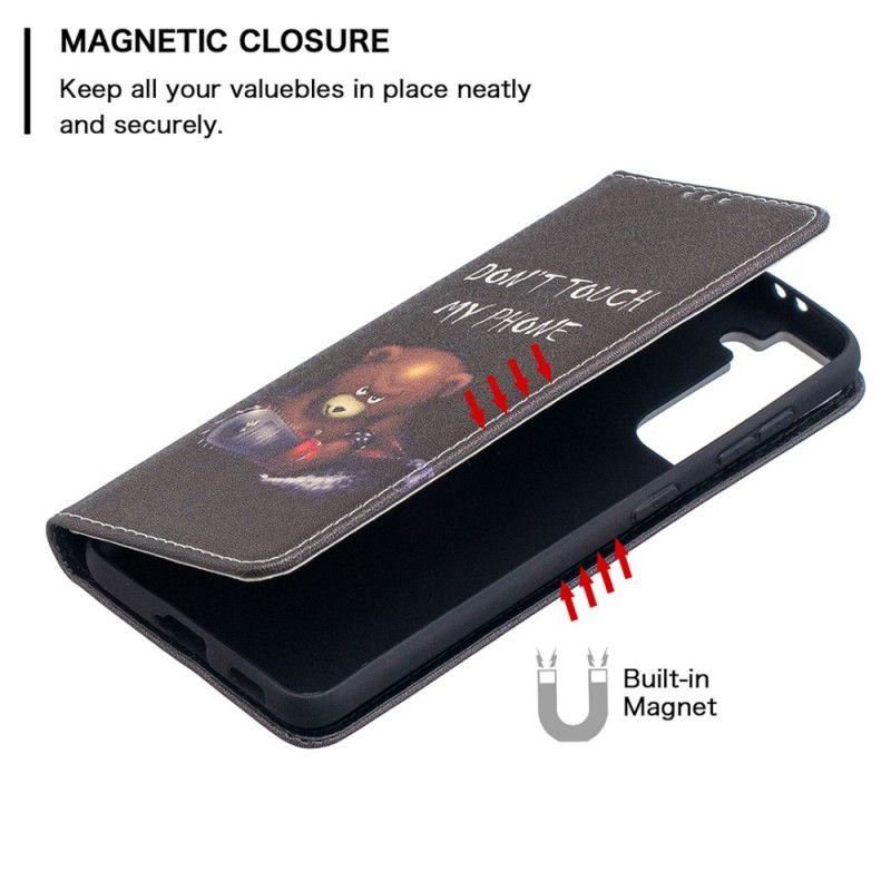 Flip Kotelot Samsung Galaxy S21 5G Etui na Telefon Niebezpieczny Niedźwiedź
