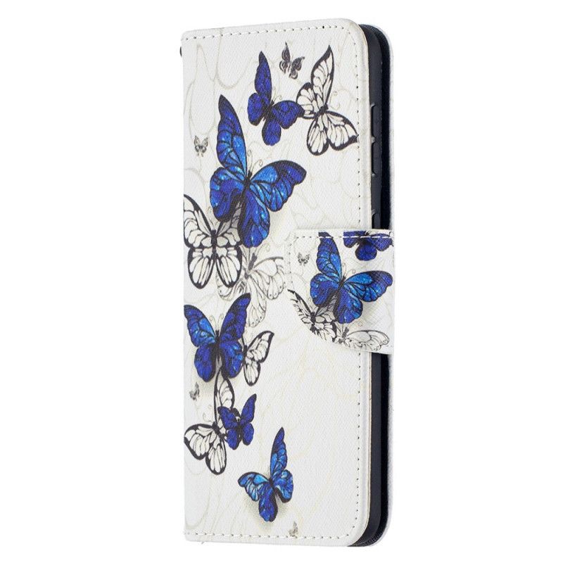 Obudowa Samsung Galaxy S21 5G Ciemnoniebieski Magenta Cudowne Motyle