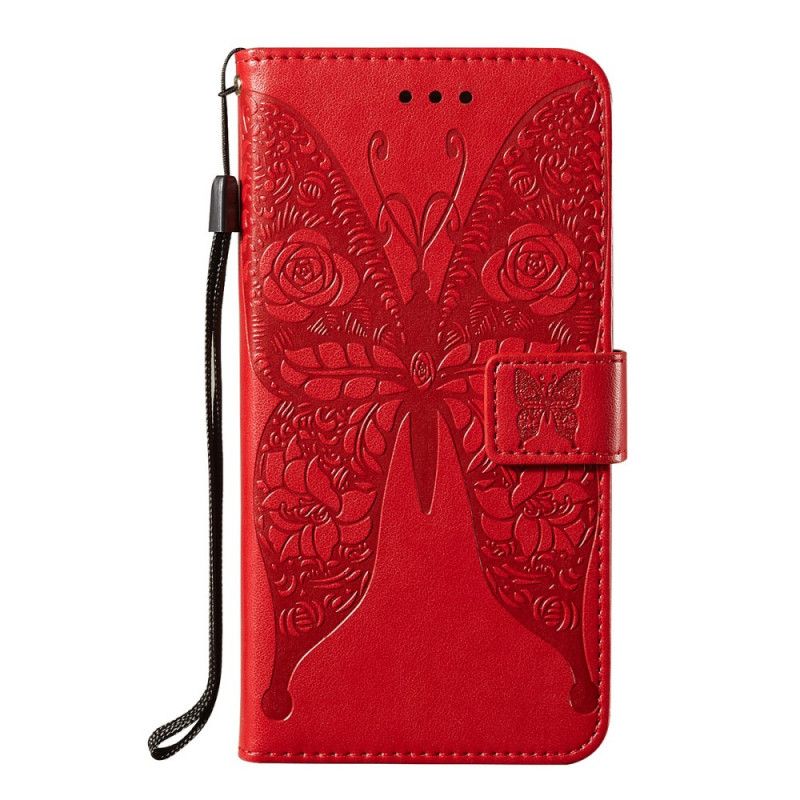 Obudowa Samsung Galaxy S21 5G Czerwony Czarny Motyw Motyla