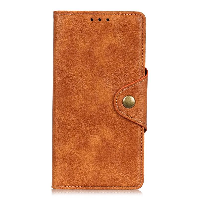 Etui Folio Xiaomi Redmi Note 9S / Note 9 Pro Czerwony Czarny Imitacja Skóry Guzików