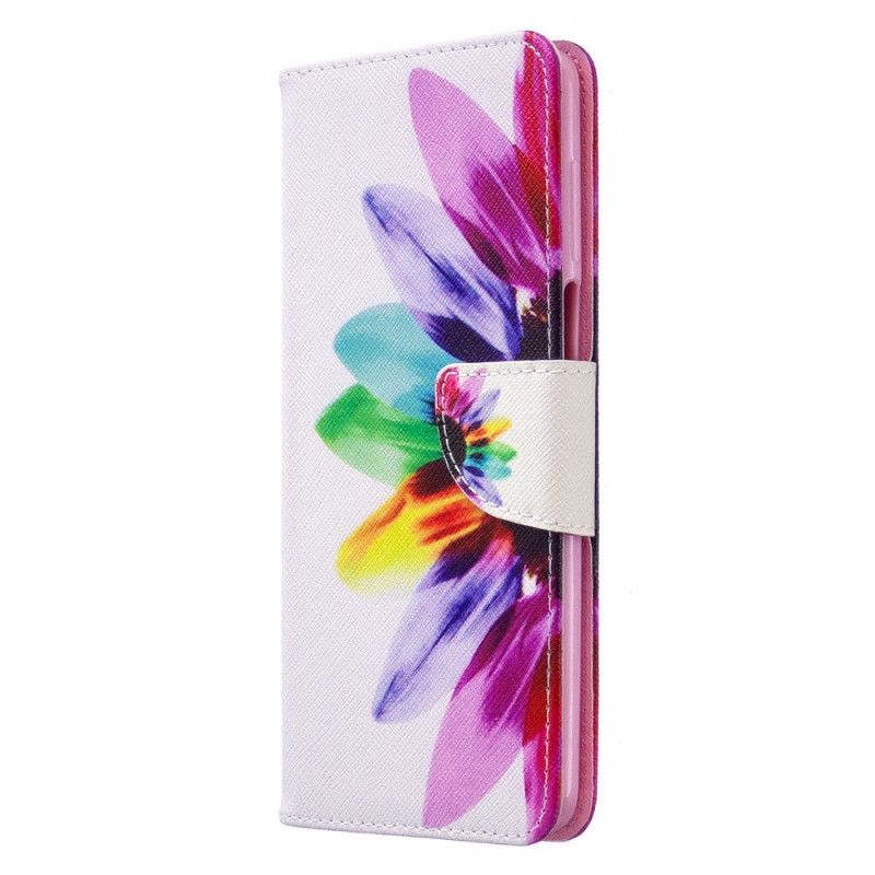 Etui Folio Xiaomi Redmi Note 9S / Note 9 Pro Kwiat Akwareli