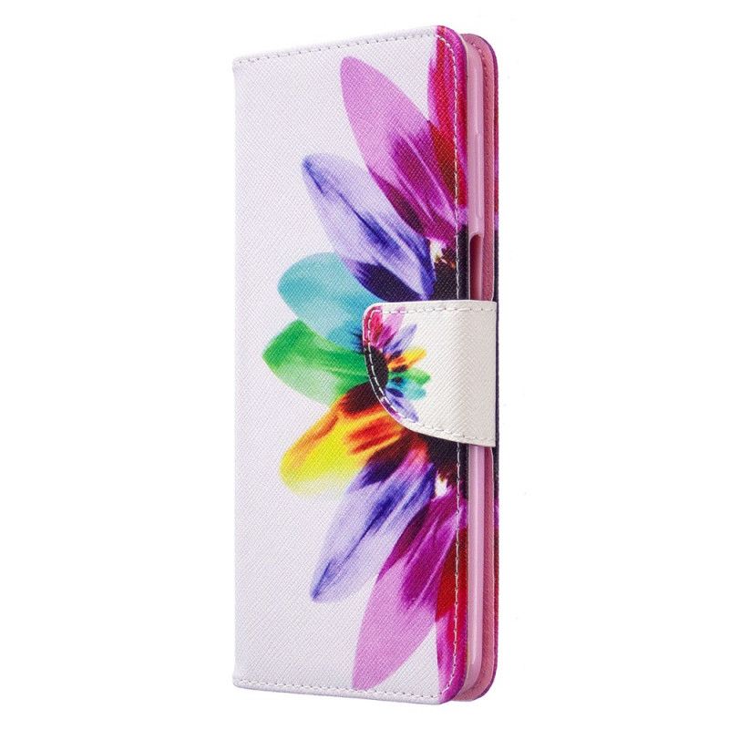 Etui Folio Xiaomi Redmi Note 9S / Note 9 Pro Kwiat Akwareli
