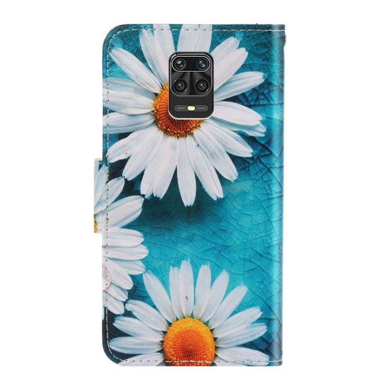 Etui Folio Xiaomi Redmi Note 9S / Note 9 Pro Stokrotki Stringi Etui Ochronne