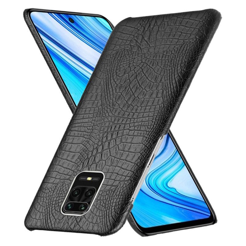 Etui Xiaomi Redmi Note 9S / Note 9 Pro Biały Czarny Styl Skóry Krokodyla Etui Ochronne