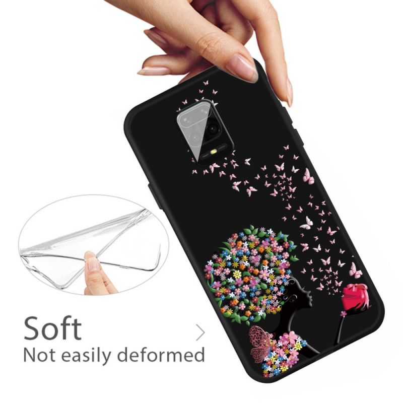 Etui Xiaomi Redmi Note 9S / Note 9 Pro Kobieta Z Ukwieconą Głową