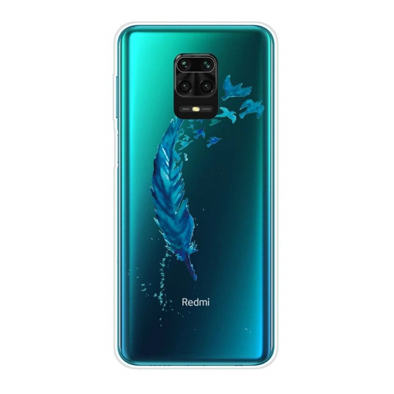 Etui Xiaomi Redmi Note 9S / Note 9 Pro Piękne Niebieskie Pióro