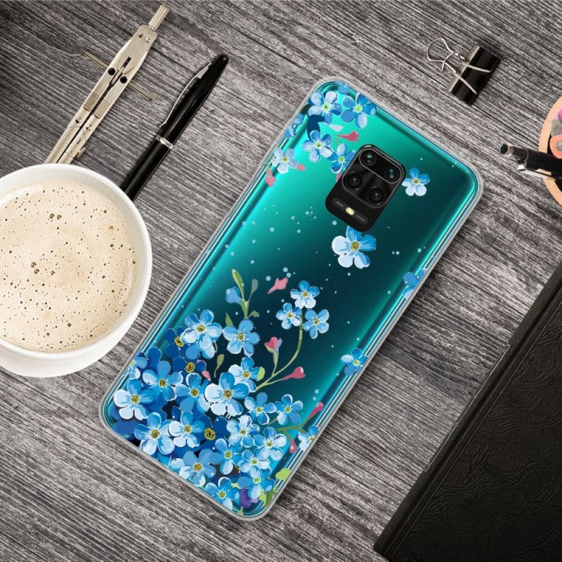 Futerały Xiaomi Redmi Note 9S / Note 9 Pro Etui na Telefon Niebieskie Kwiaty