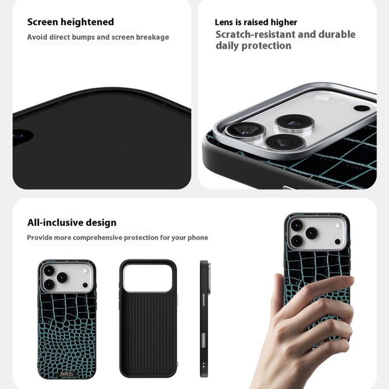 Etui Do iPhone 17 Pro Magsafe Kompatybilny Z Efektem Krokodyla Abeel