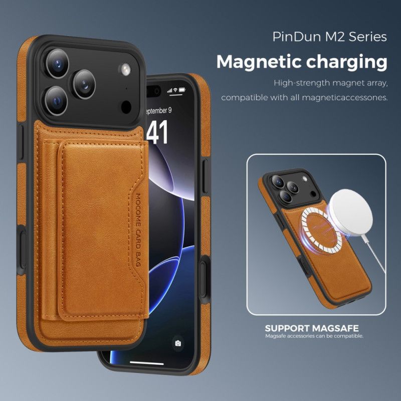 Etui Do iPhone 17 Pro Magsafe Premium Z Odłączanym Uchwytem Na Kartę