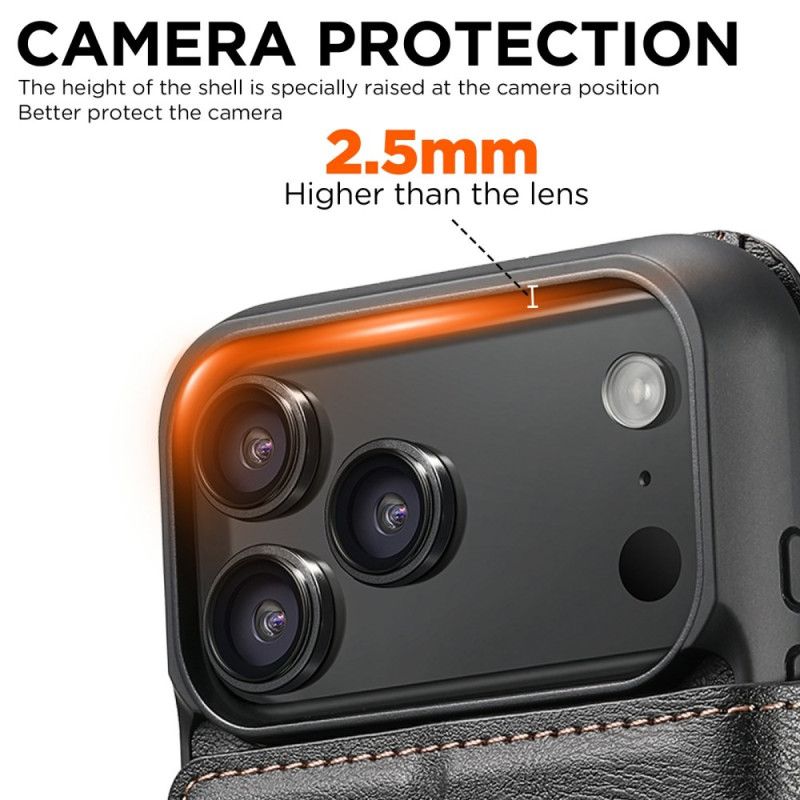 Etui Folio Do iPhone 17 Pro Dwukolorowe Odpinane Etui Magsafe