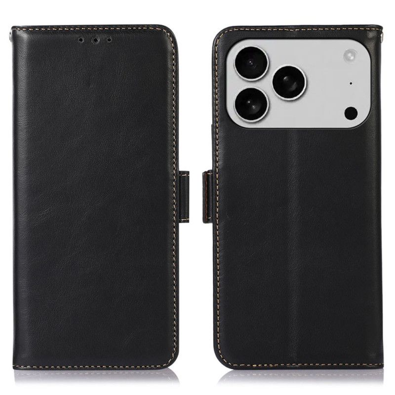 Etui Folio iPhone 17 Pro Abeel Premium Skórzany Portfel Rfid Etui Ochronne