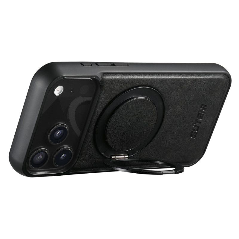 Etui iPhone 17 Pro Magsafe Kompatybilny Z Efektem Woskowanej Skóry Z Obrotowym Mocowaniem Etui Ochronne