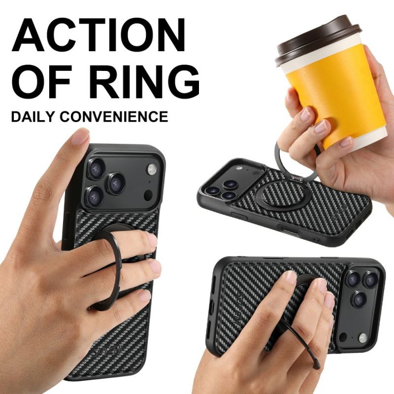 Etui iPhone 17 Pro Magsafe Obrotowy I Włókno Węglowe