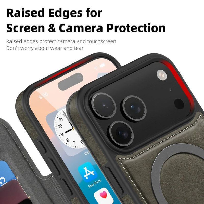 Flip Kotelot Do iPhone 17 Pro Etui Na Karty Rfid Kompatybilne Z Magsafe